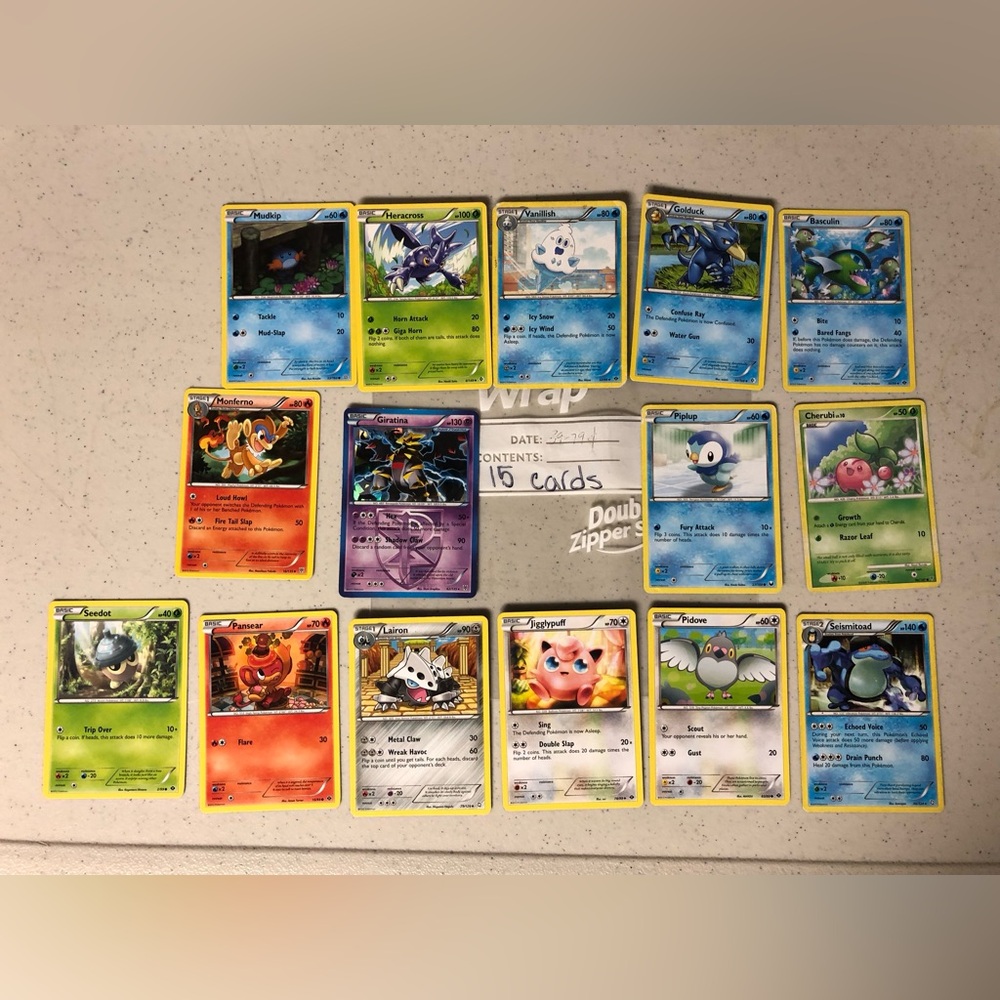 Assorted Pokémon Trading Cards set of 15